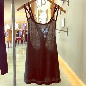Pure Barre behind you cross back tank